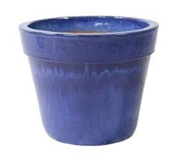 Pot Glazed Basic Pot Falling Blue D18 H16 cm - Emaillé