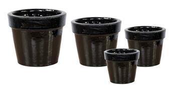 Pot émaillé Glazed Basic Pot Shiny Black D18H16